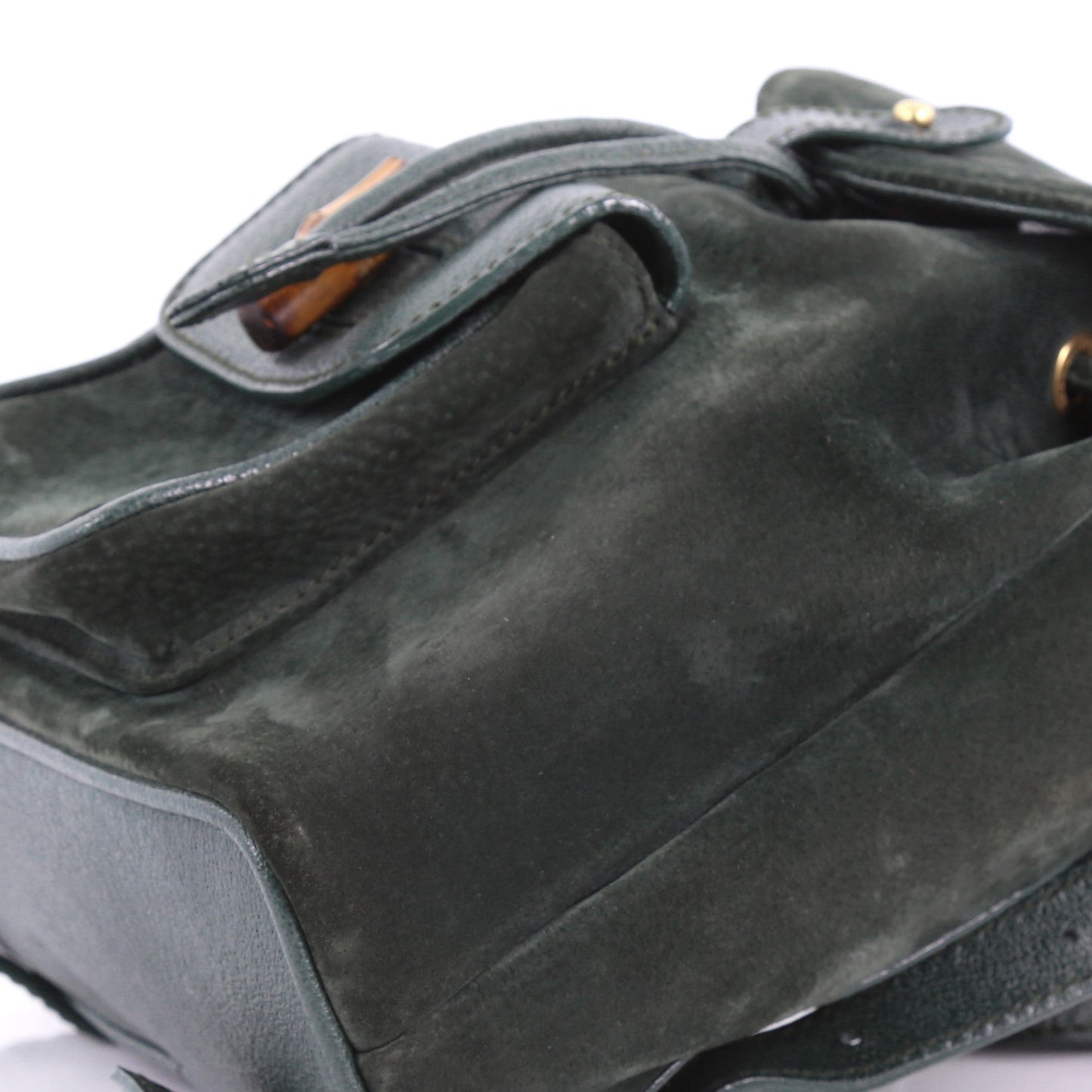 Vintage Bamboo Backpack Suede Mini