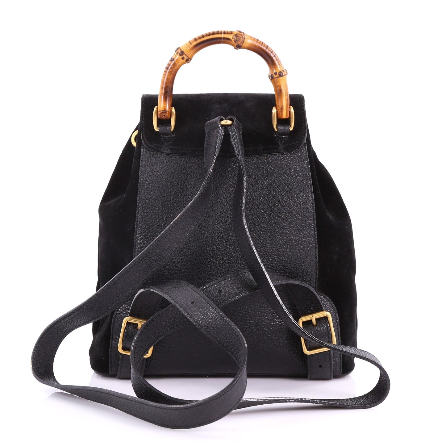 Vintage Bamboo Backpack Suede Mini