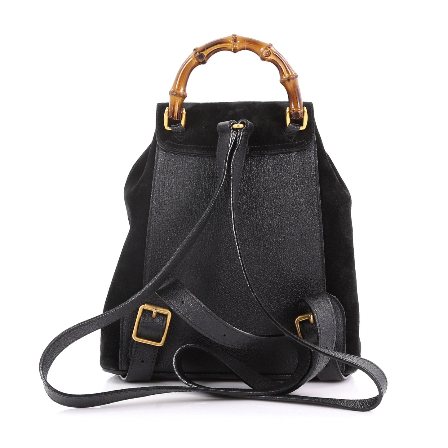 Vintage Bamboo Backpack Suede Mini