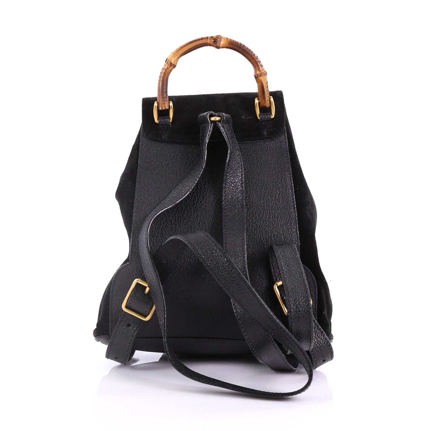Vintage Bamboo Backpack Suede Mini