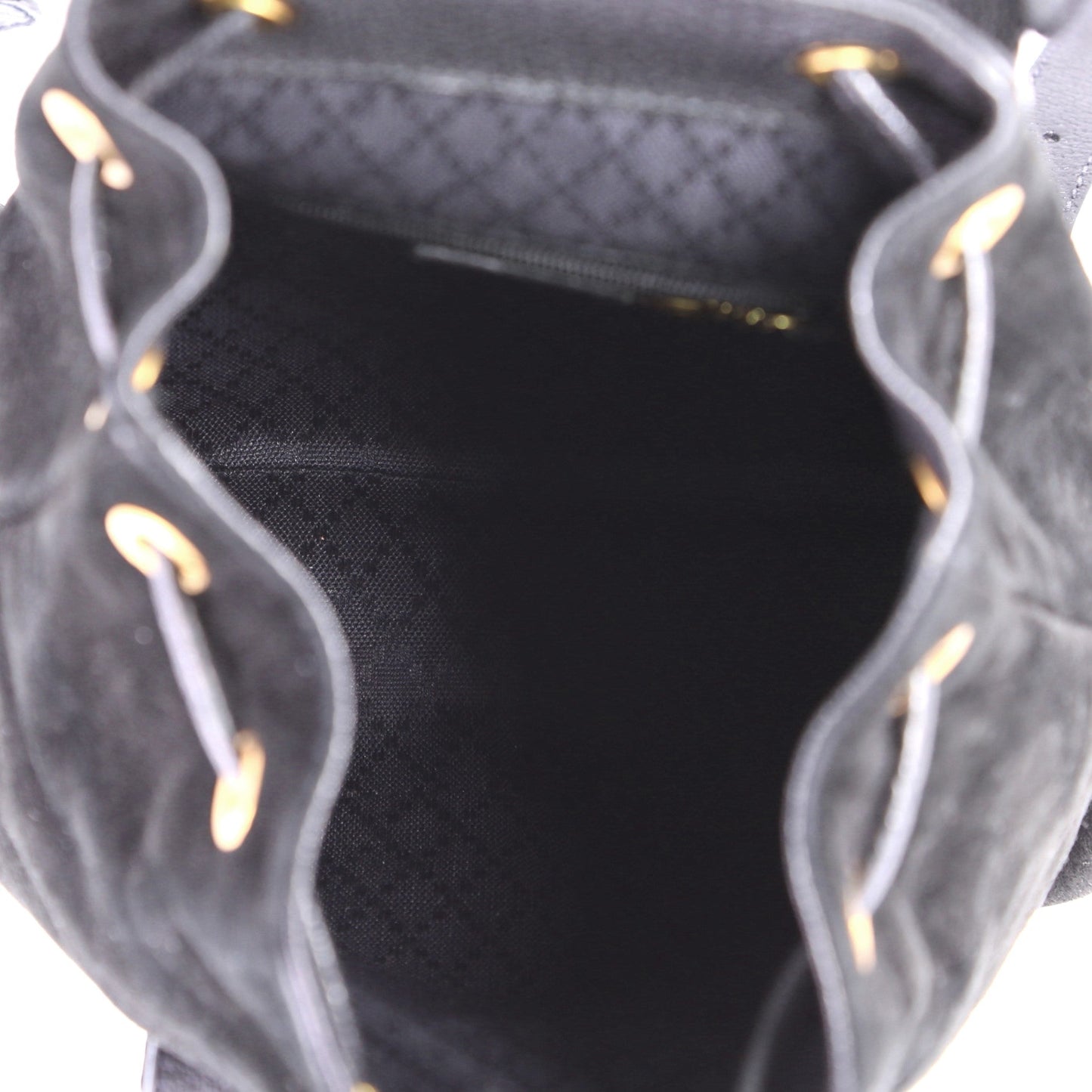 Vintage Bamboo Backpack Suede Mini