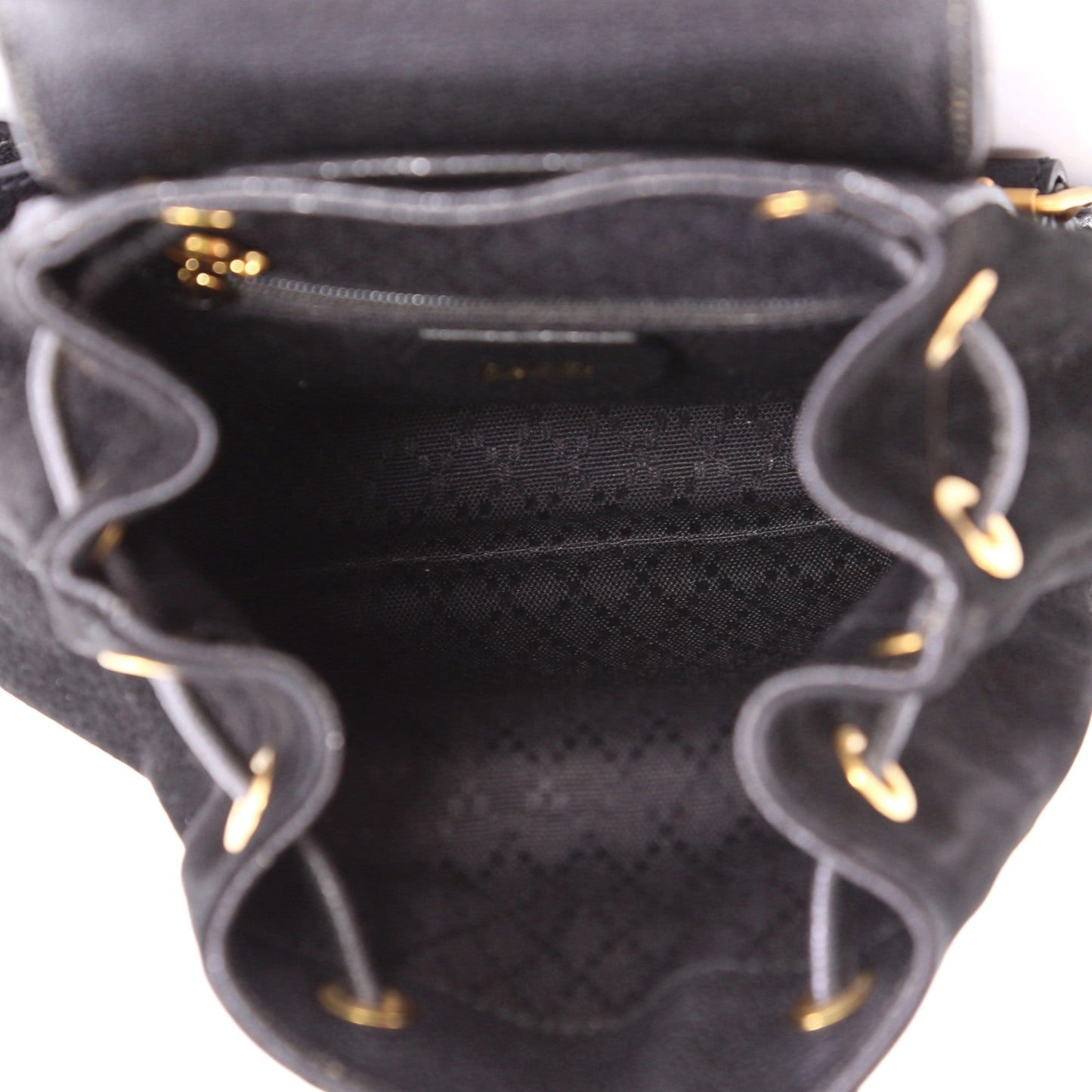 Vintage Bamboo Backpack Suede Mini