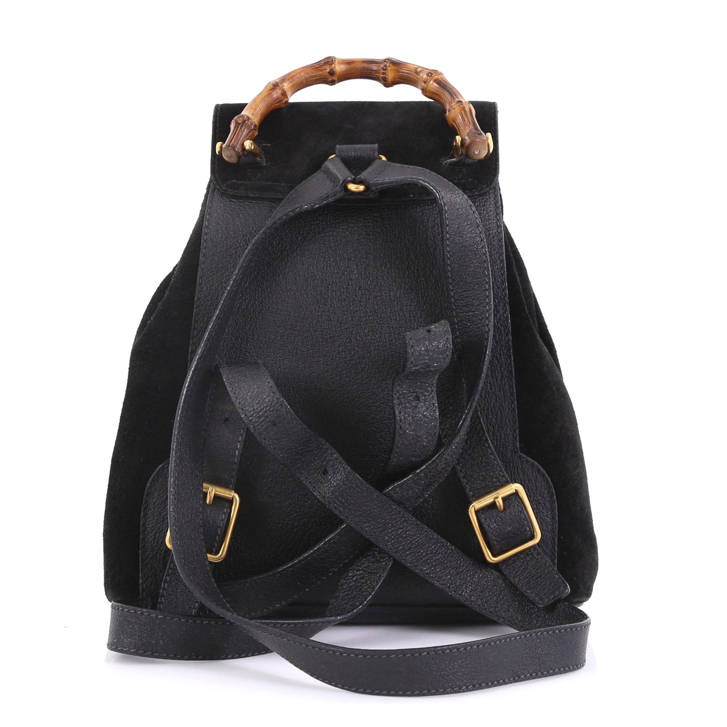 Vintage Bamboo Backpack Suede Mini