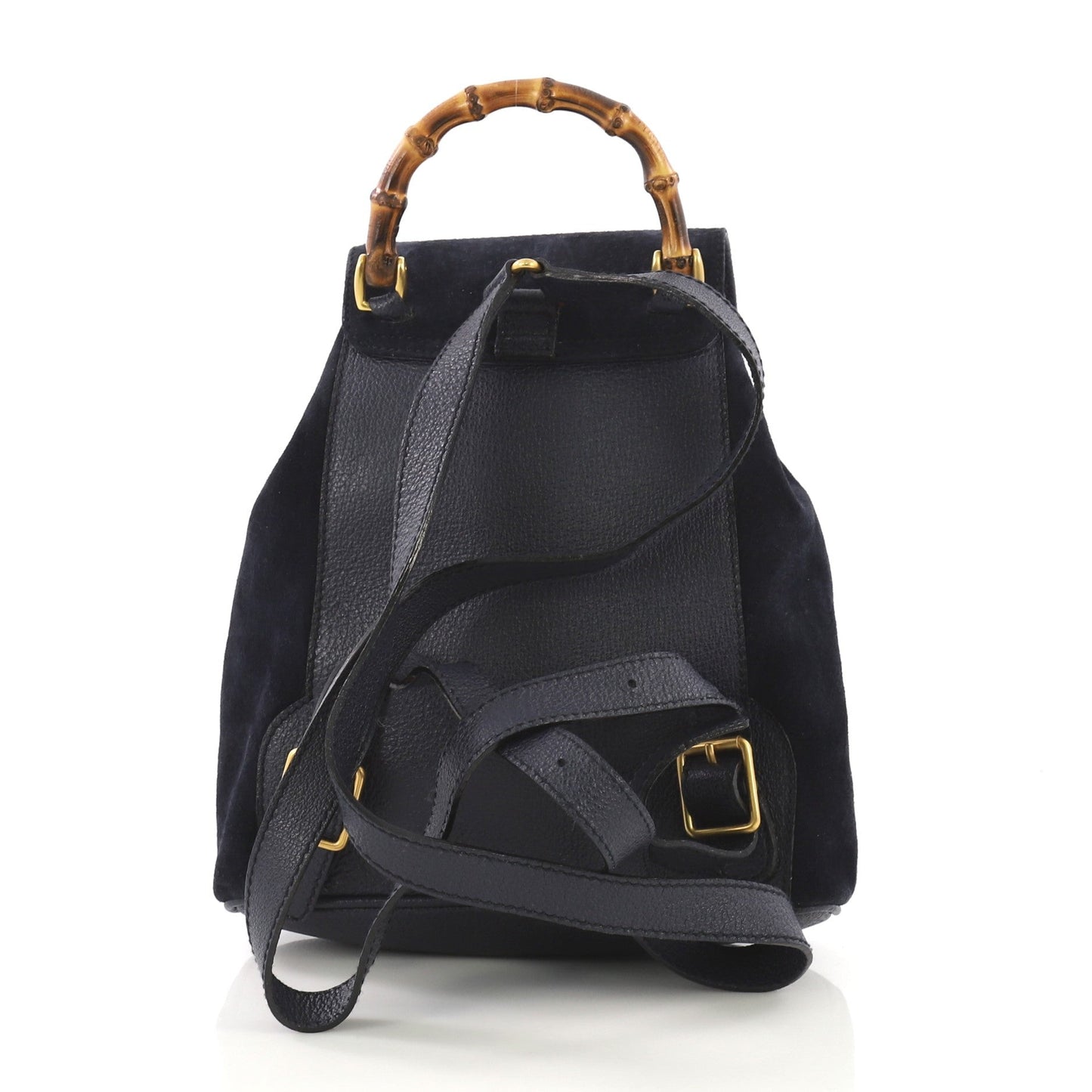 Vintage Bamboo Backpack Suede Mini