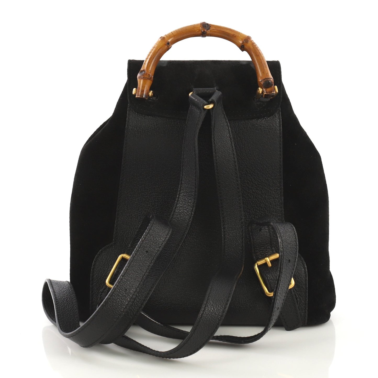 Vintage Bamboo Backpack Suede Mini
