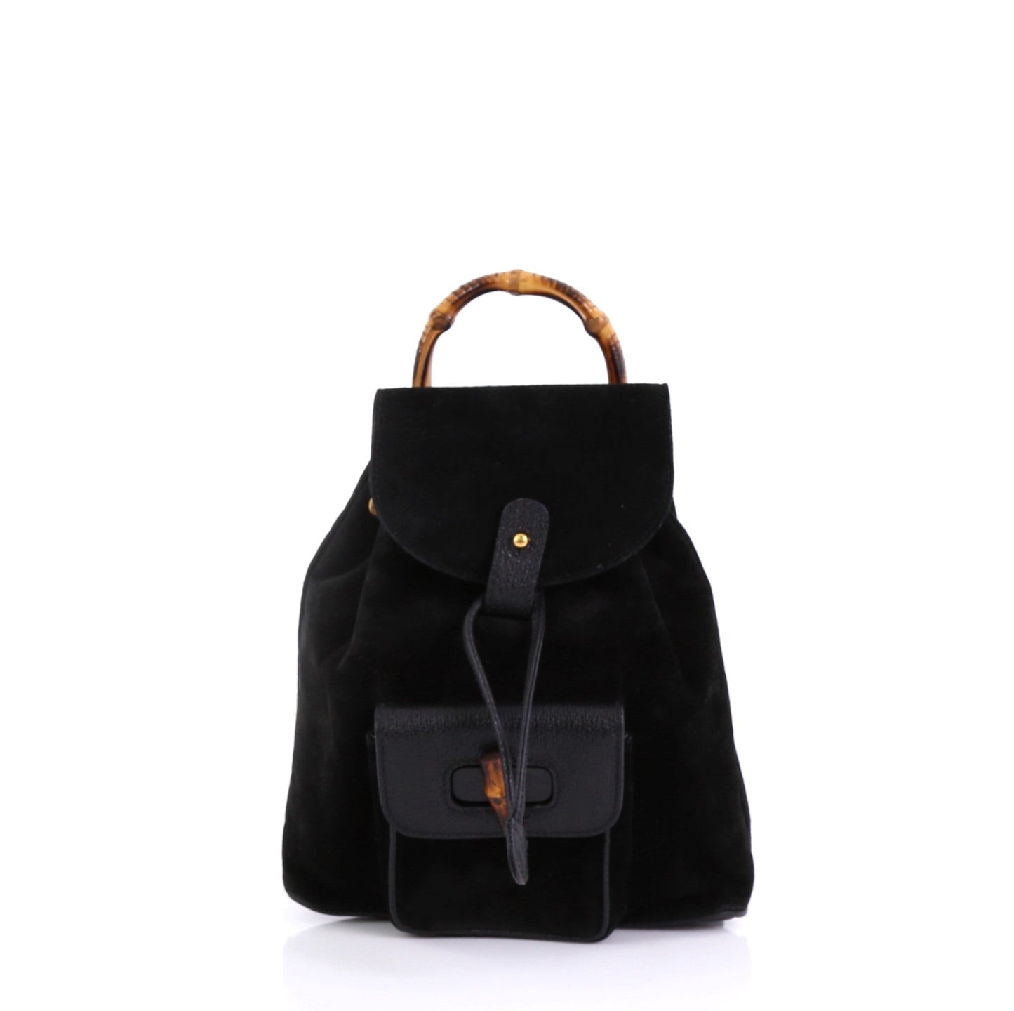 Vintage Bamboo Backpack Suede Mini
