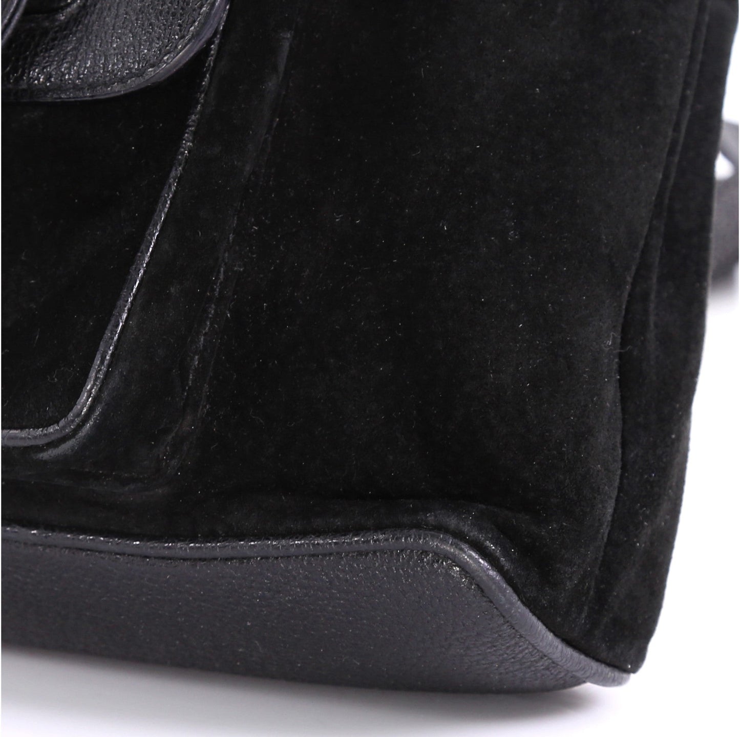 Vintage Bamboo Backpack Suede Mini