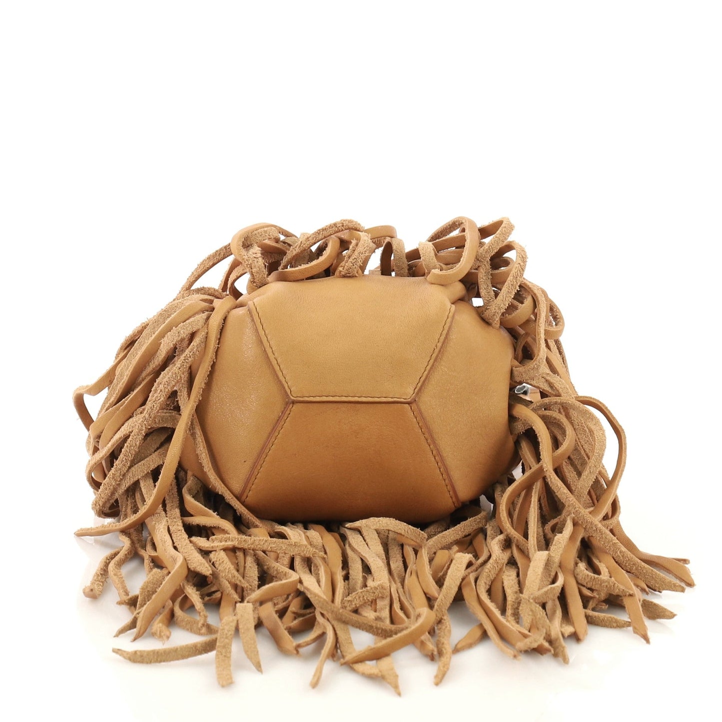 Fringe Monogram Bourse Bucket Bag Leather Mini