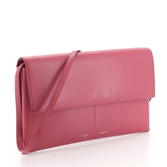 Folded Strap Clutch Leather
