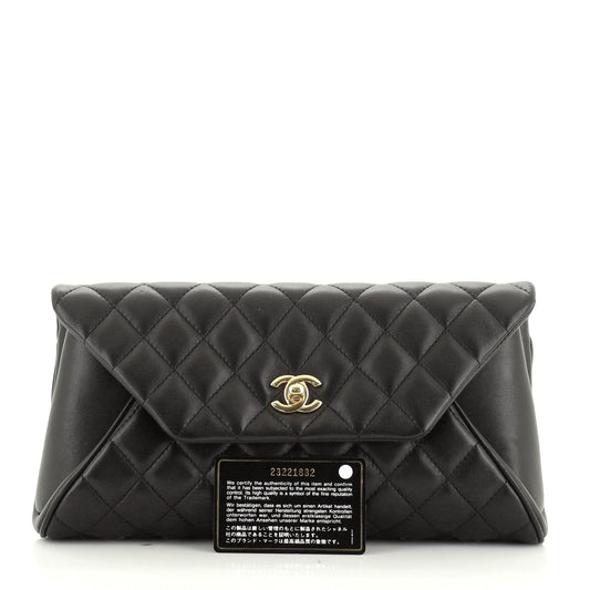 Fold Up Again Clutch Quilted Lambskin