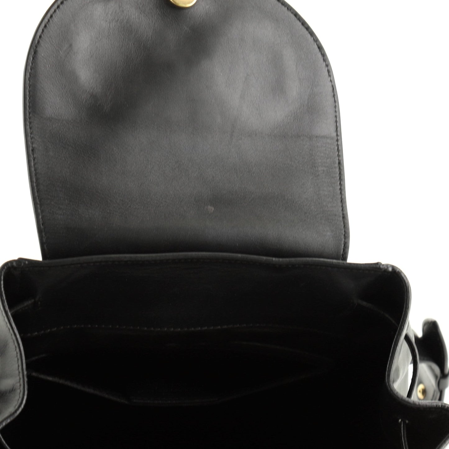 Gancini Flap Drawstring Backpack Leather Mini