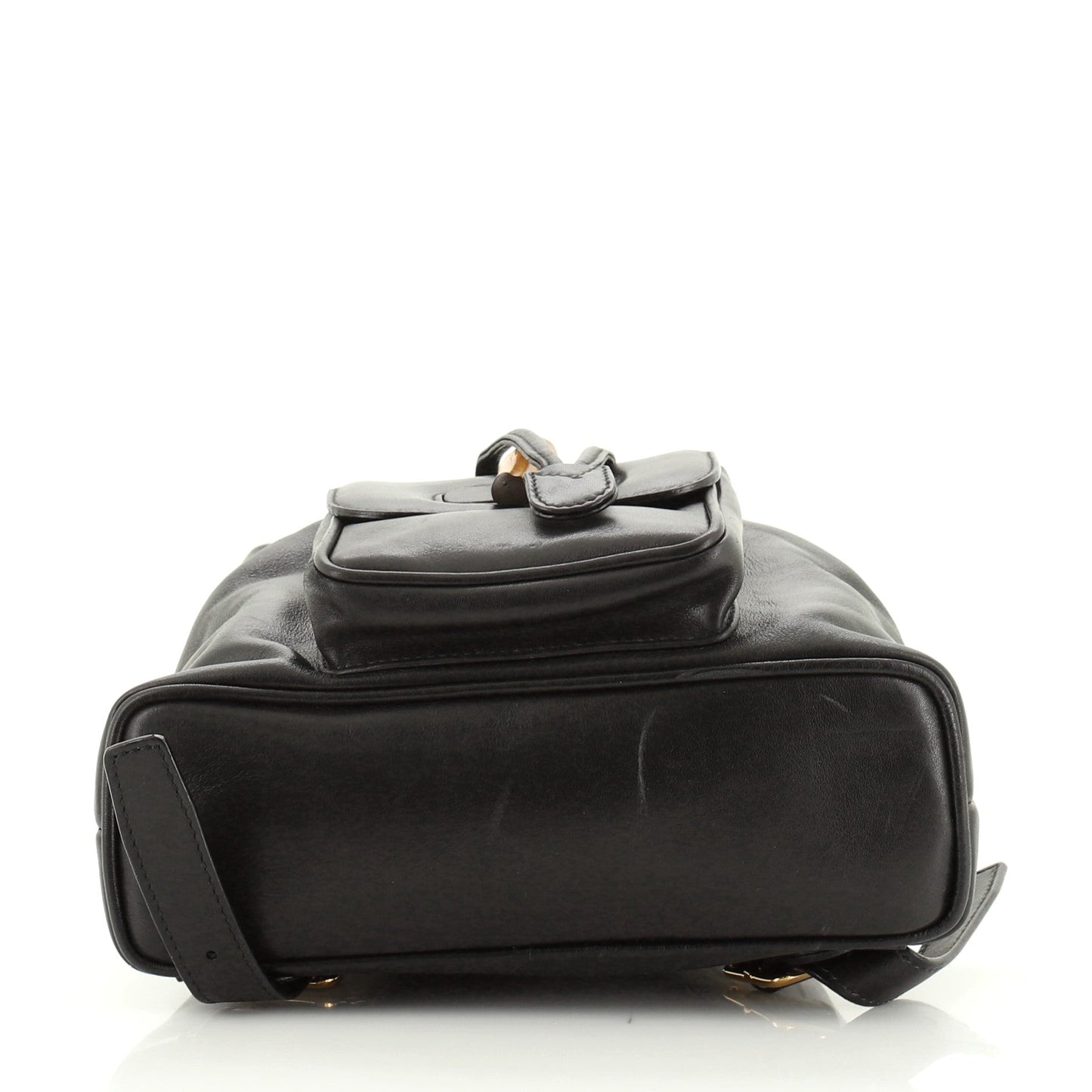 Vintage Bamboo Backpack Leather Mini