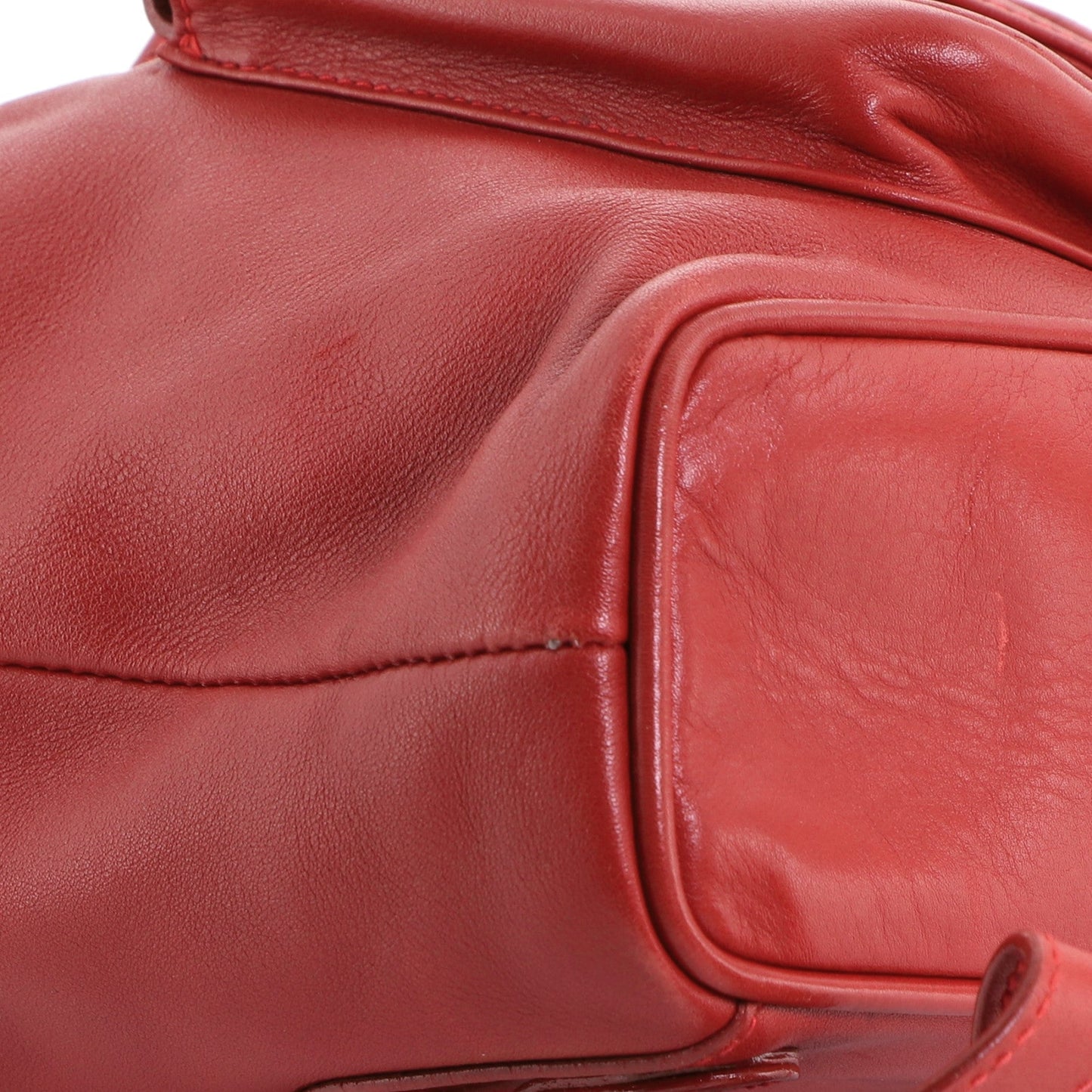 Vintage Bamboo Backpack Leather Mini