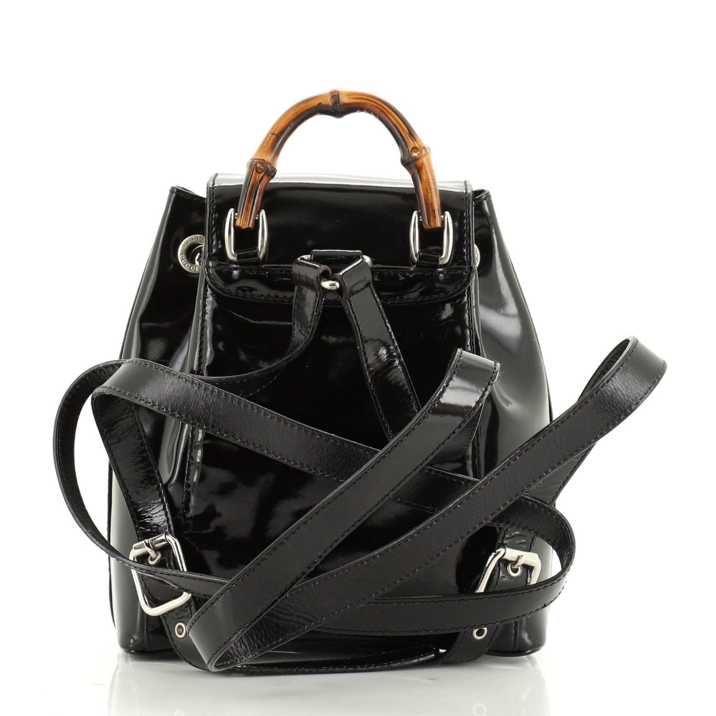 Vintage Bamboo Backpack Patent Super Mini