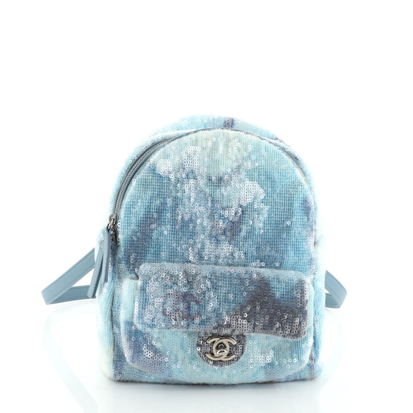 Waterfall Backpack Sequins with Leather Mini