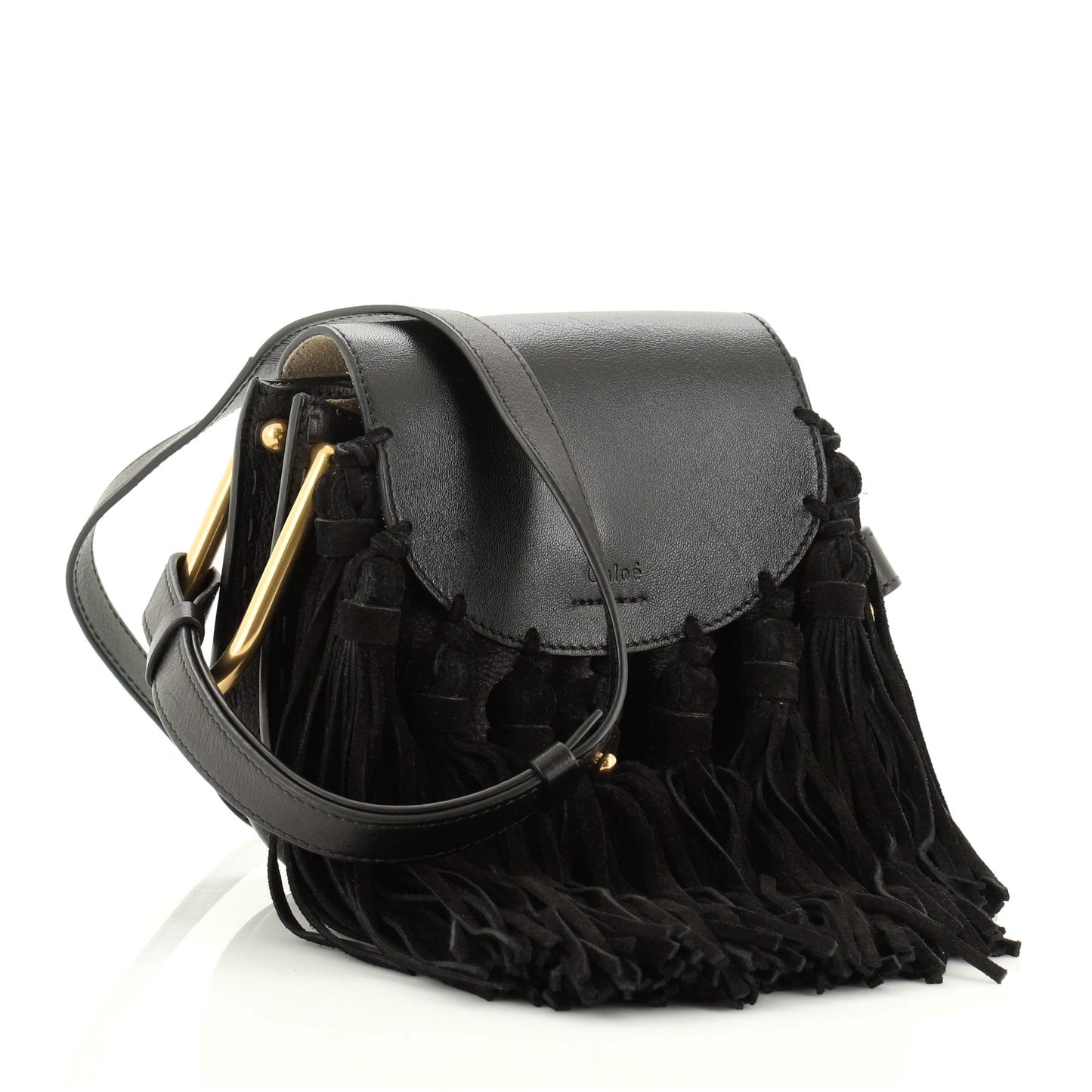 Fringe Tassel Hudson Bag Leather Mini