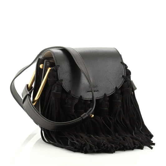 Fringe Tassel Hudson Bag Leather Mini