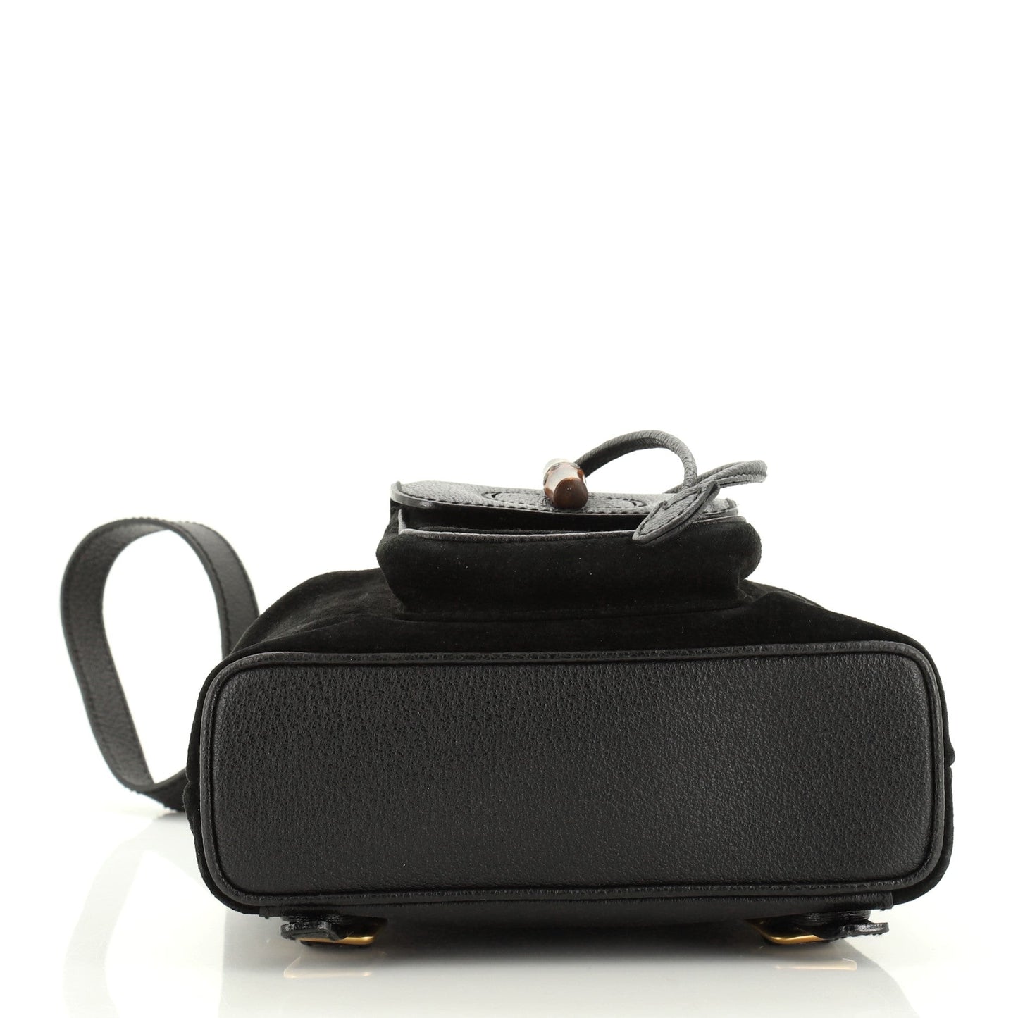 Vintage Bamboo Backpack Suede Mini