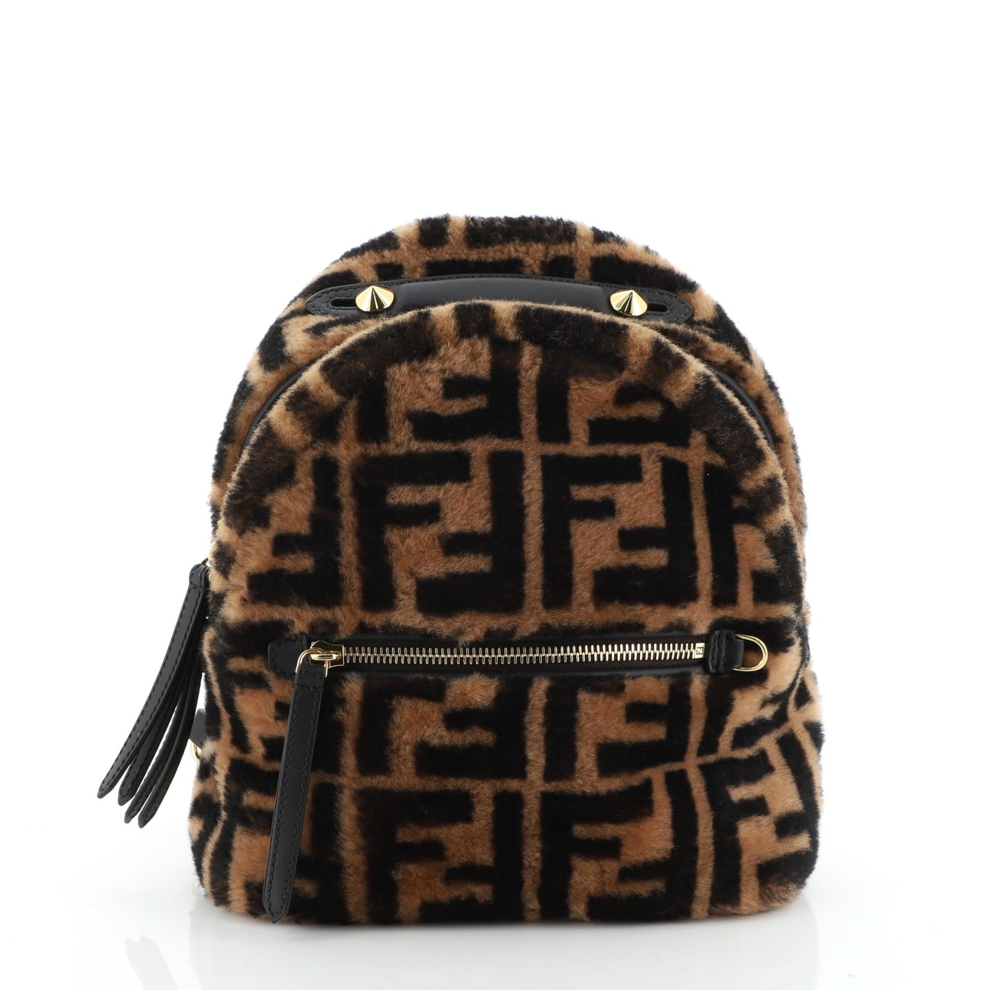 Zip Backpack Zucca Shearling Mini