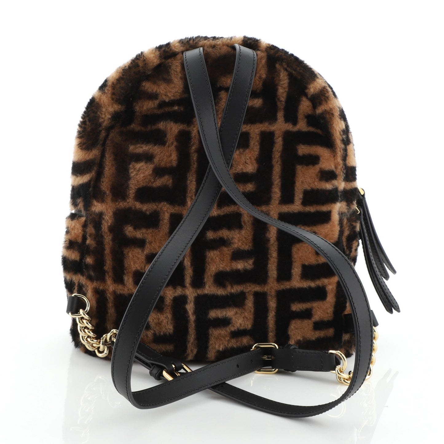 Zip Backpack Zucca Shearling Mini