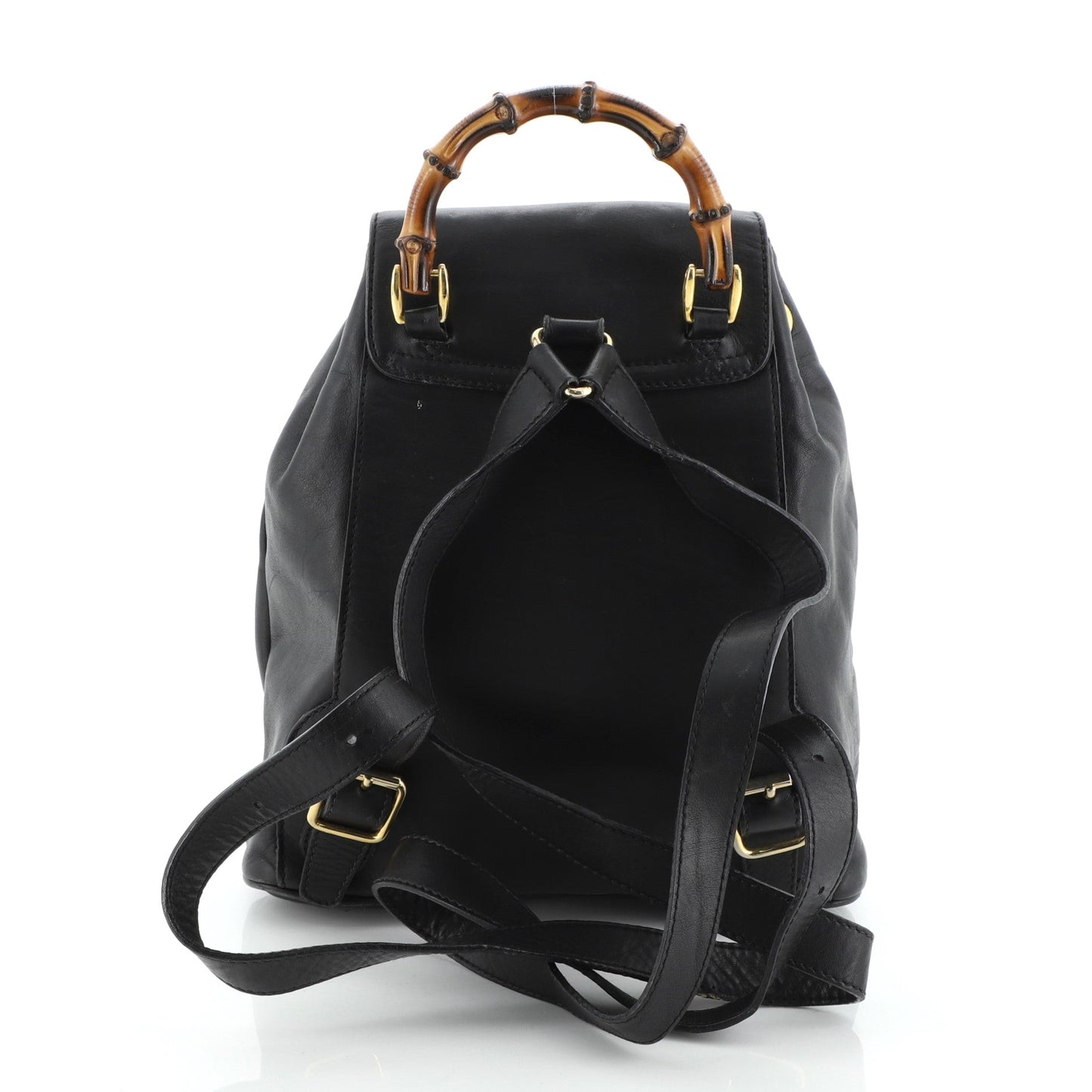Vintage Bamboo Backpack Leather Mini