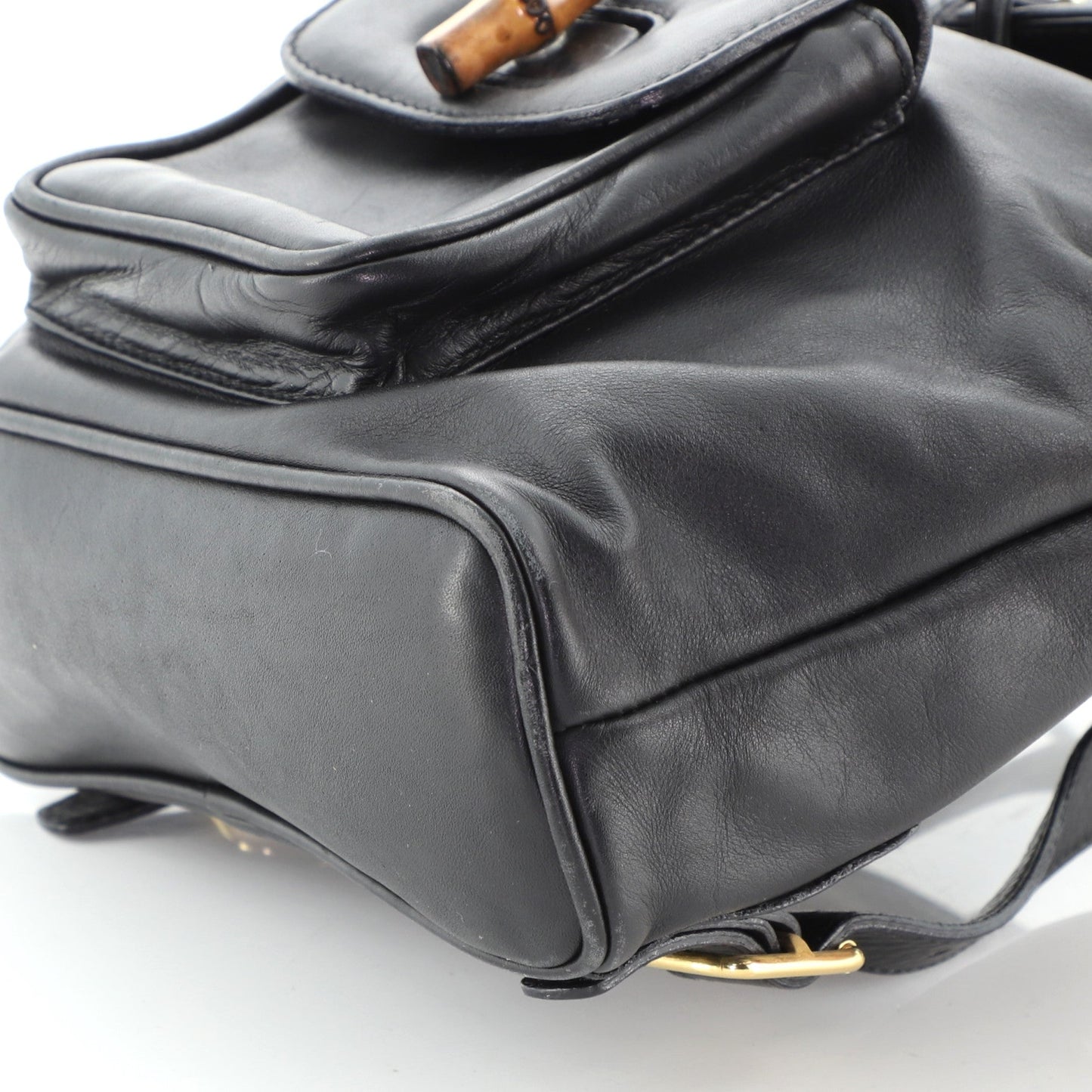 Vintage Bamboo Backpack Leather Mini