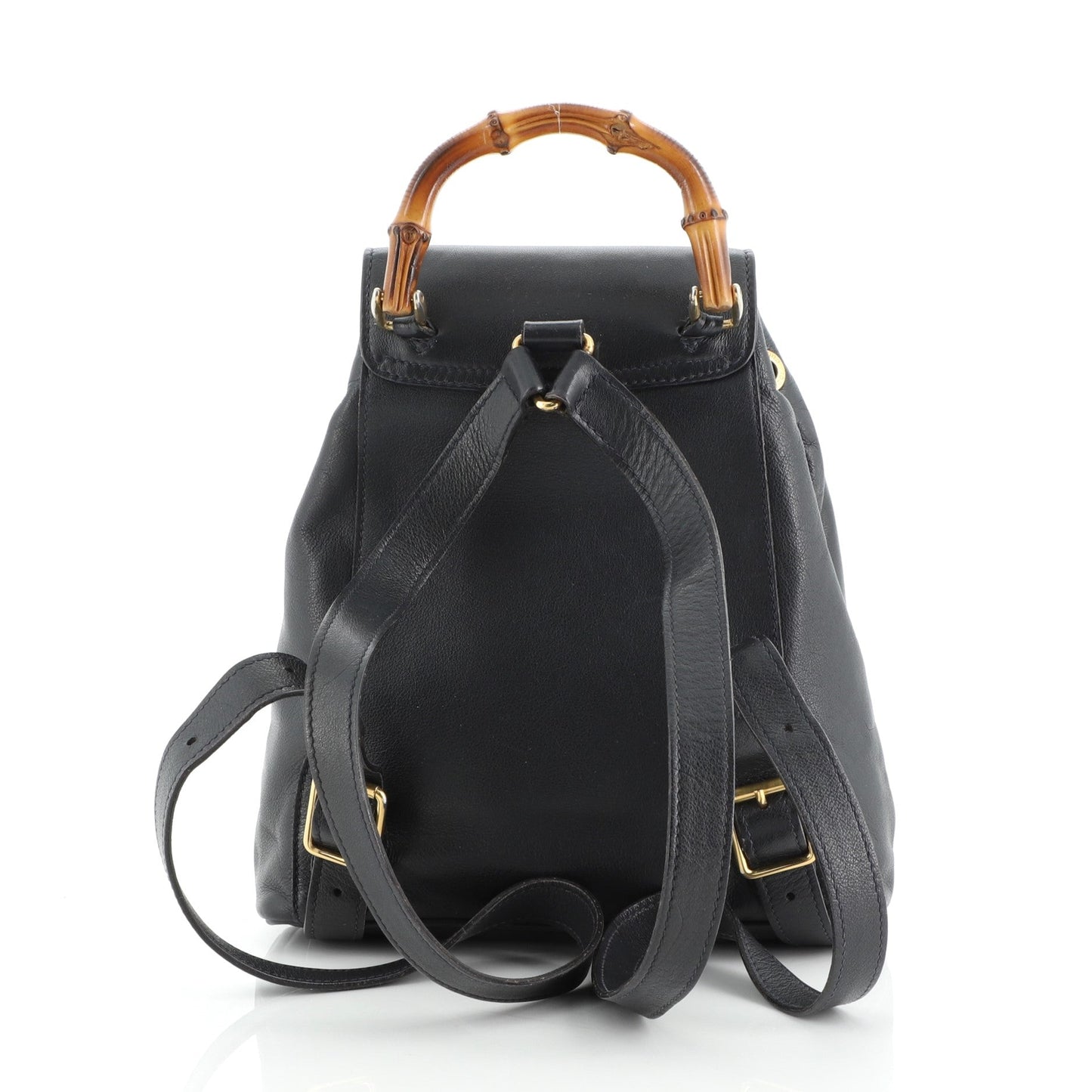 Vintage Bamboo Backpack Leather Mini