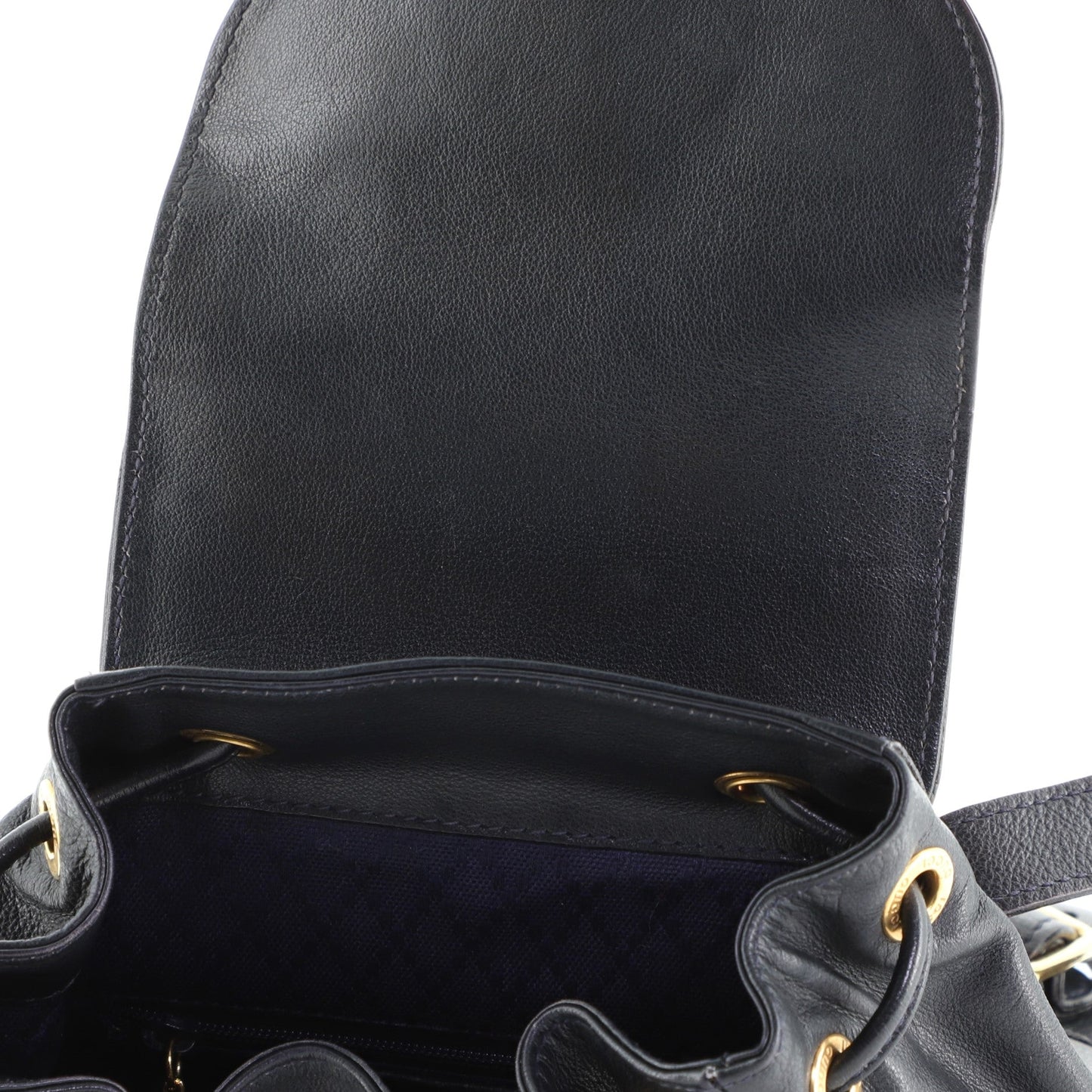 Vintage Bamboo Backpack Leather Mini