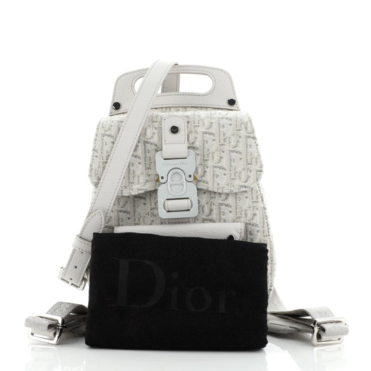 Saddle Backpack Oblique Canvas Mini