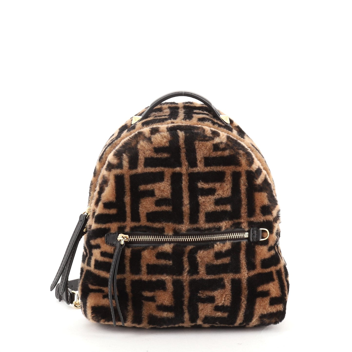 Zip Backpack Zucca Shearling Mini