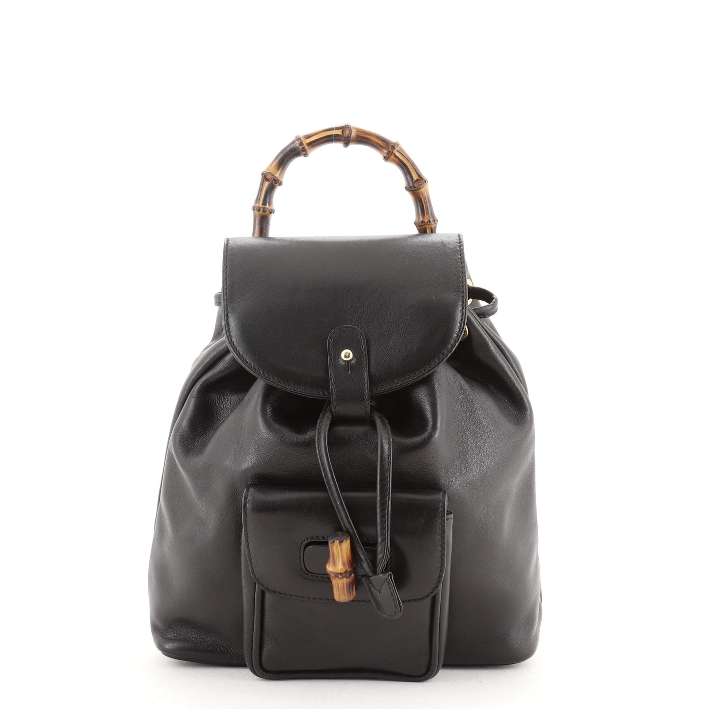 Vintage Bamboo Backpack Leather Mini