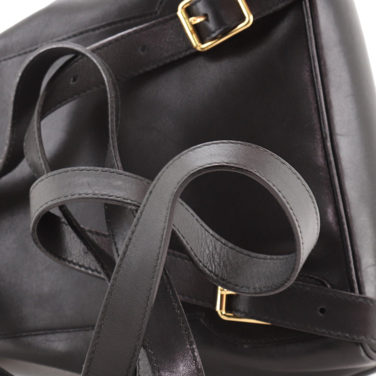 Vintage Bamboo Backpack Leather Mini