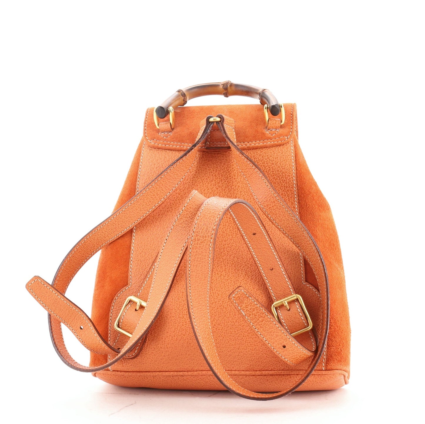 Vintage Bamboo Backpack Suede Mini