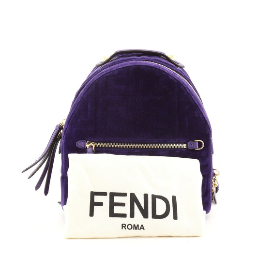 By The Way Backpack Zucca Embossed Velvet Mini