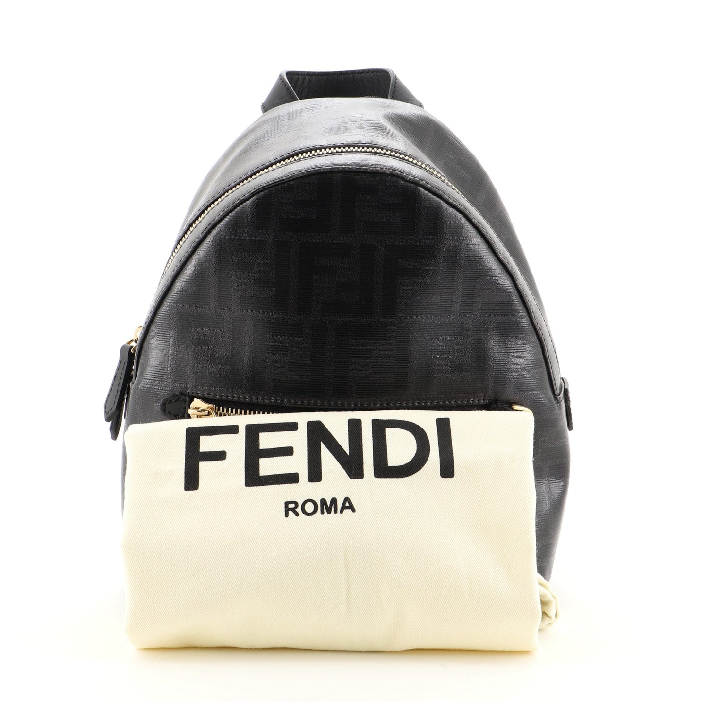 Mania Logo Backpack Zucca Coated Canvas Mini