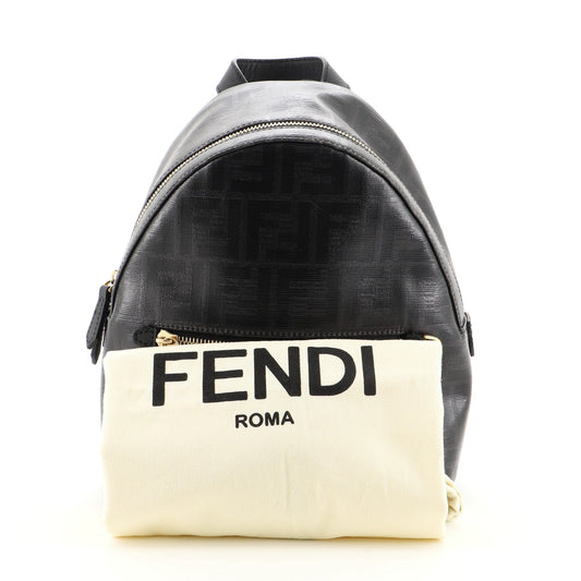 Mania Logo Backpack Zucca Coated Canvas Mini
