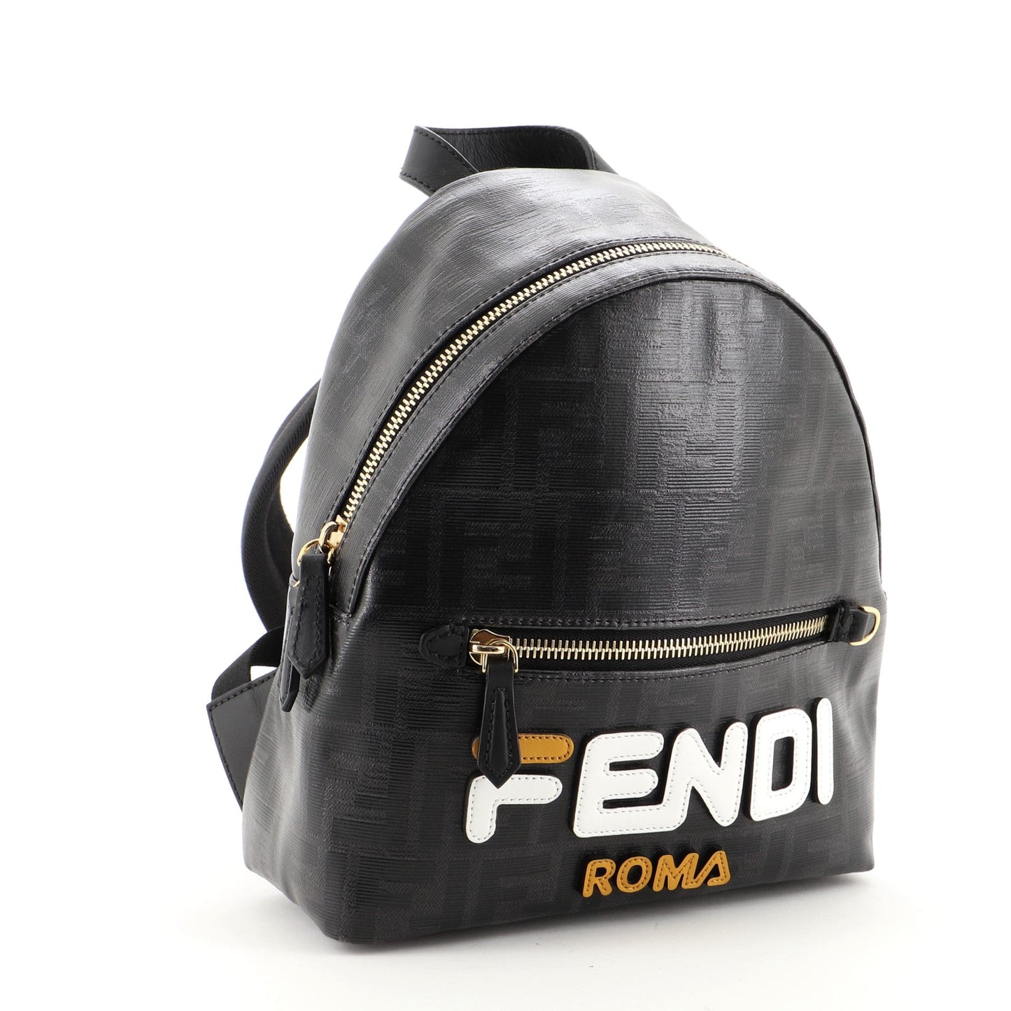Mania Logo Backpack Zucca Coated Canvas Mini