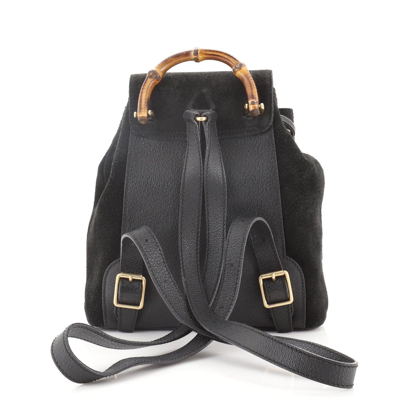 Vintage Bamboo Backpack Suede Mini