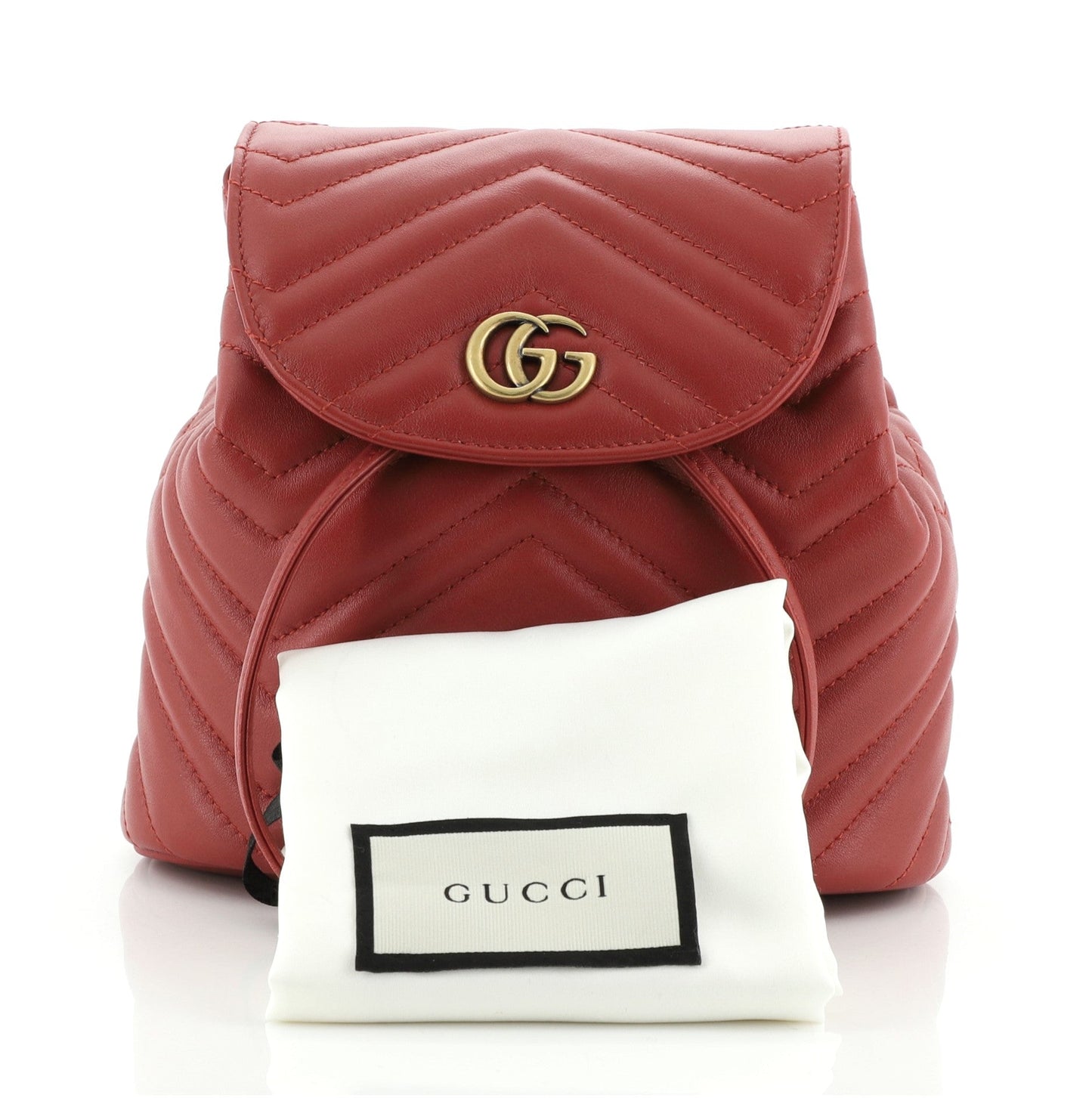 GG Marmont Drawstring Backpack Matelasse Leather Mini