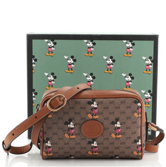 Disney Mickey Mouse Round Backpack Printed Mini GG Coated Canvas Mini