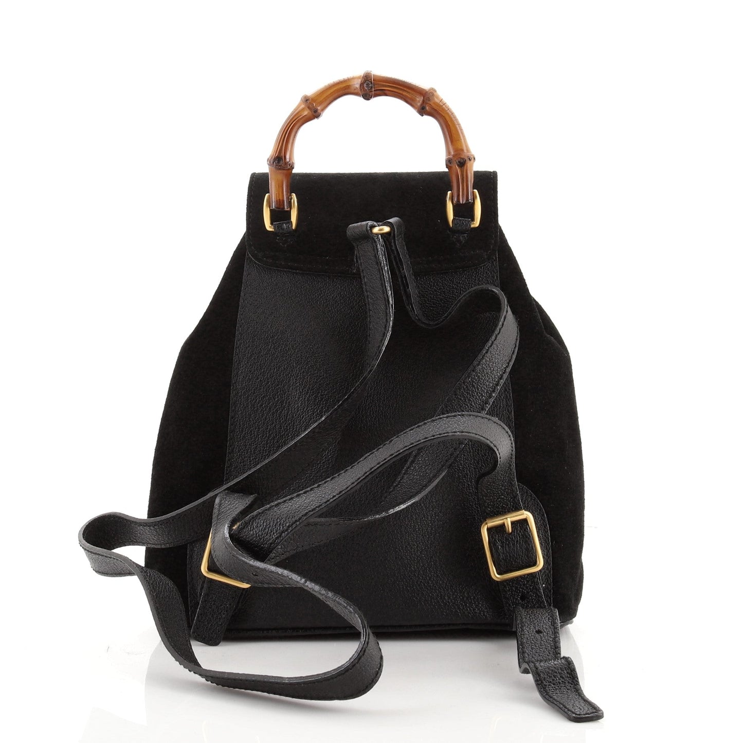 Vintage Bamboo Backpack Suede Mini