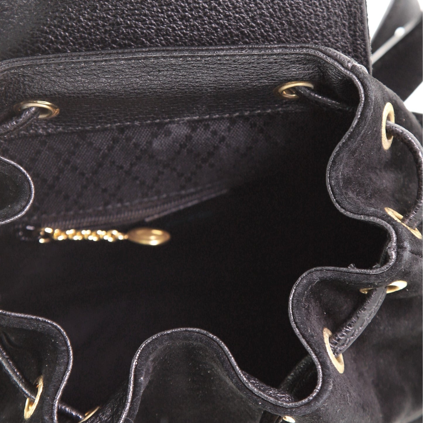 Vintage Bamboo Backpack Suede Mini