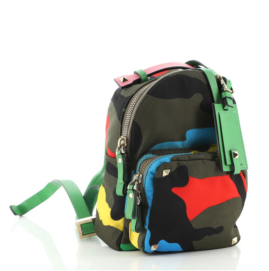 Rockstud Backpack Camo Nylon Mini