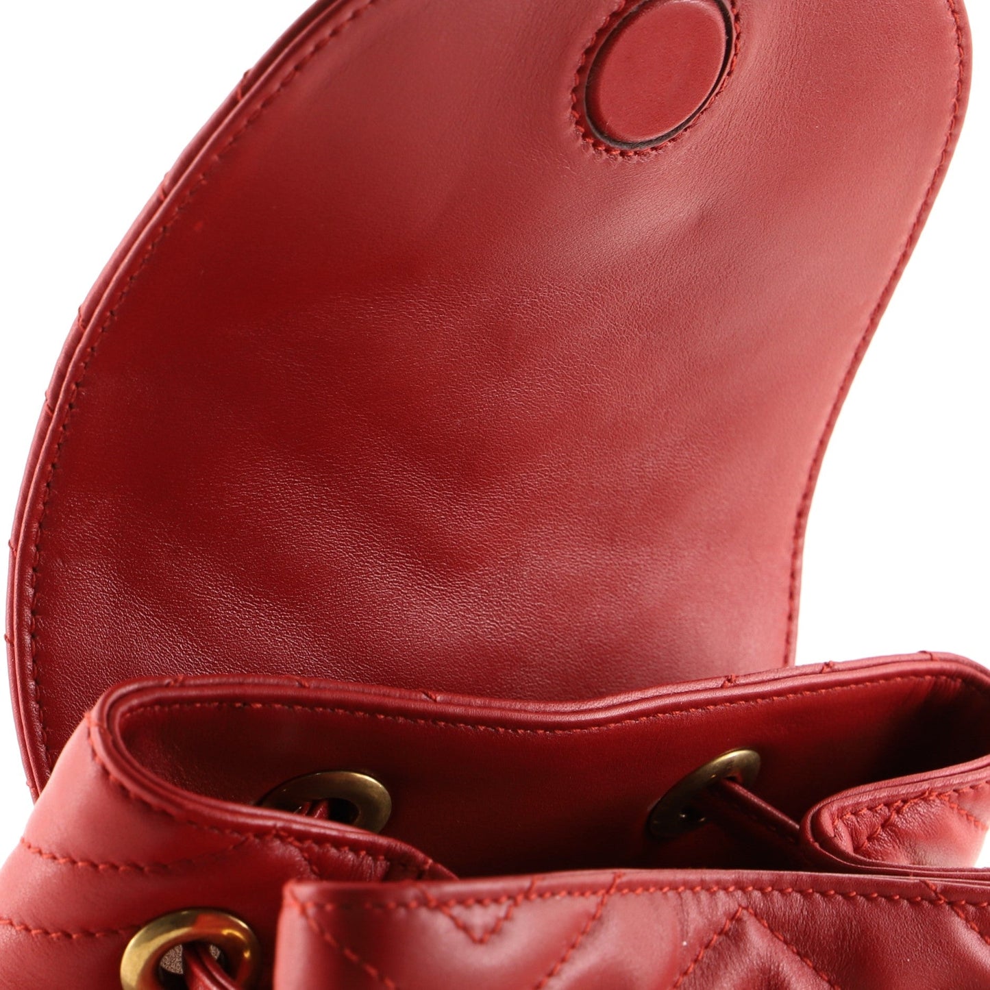 GG Marmont Drawstring Backpack Matelasse Leather Mini