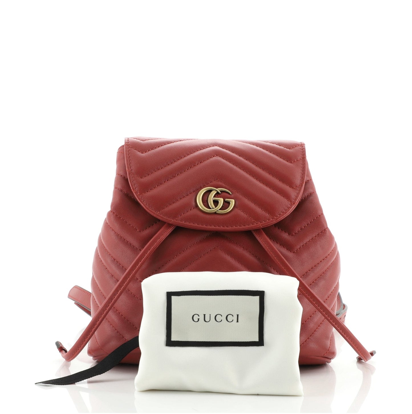 GG Marmont Drawstring Backpack Matelasse Leather Mini