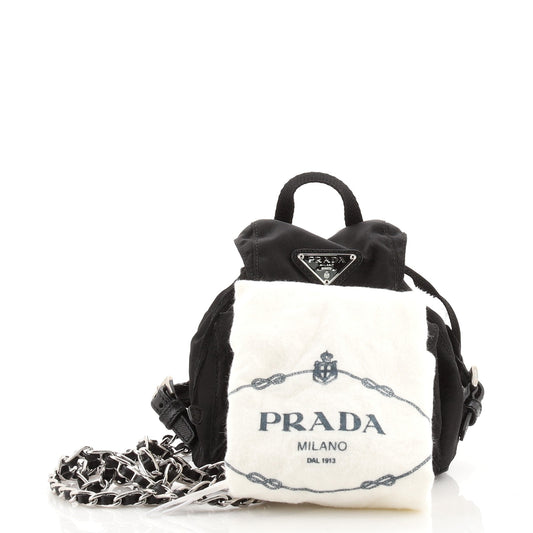 Convertible Chain Backpack Tessuto Mini