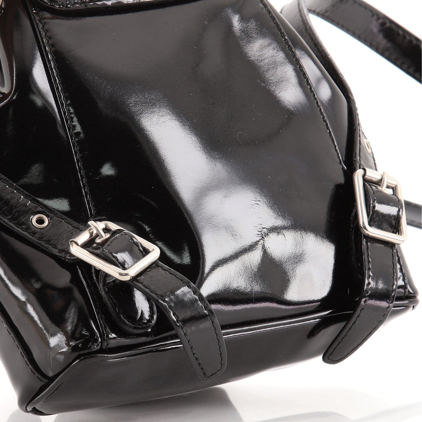 Vintage Bamboo Backpack Patent Super Mini