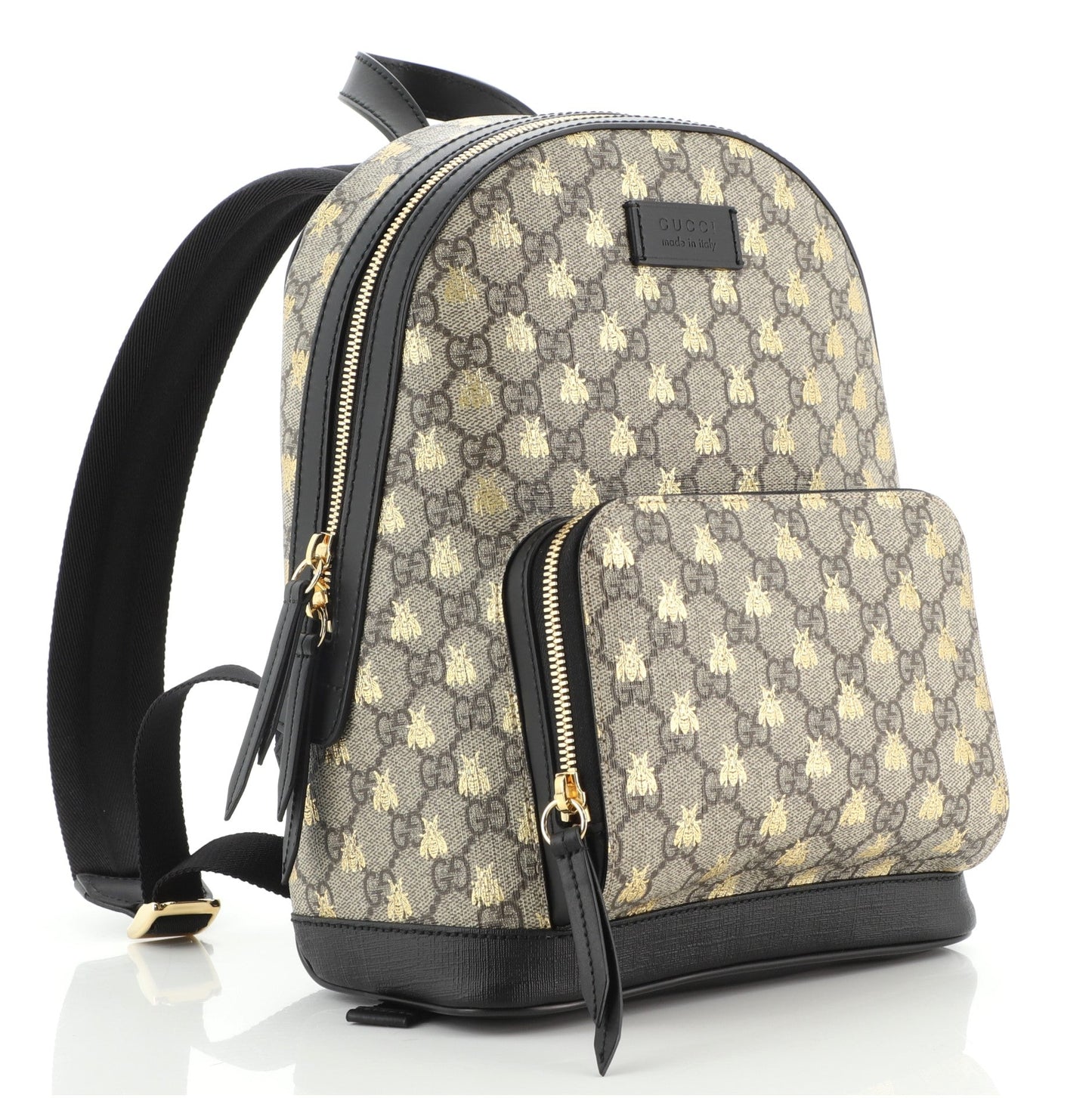 Zip Pocket Backpack Printed GG Coated Canvas Mini