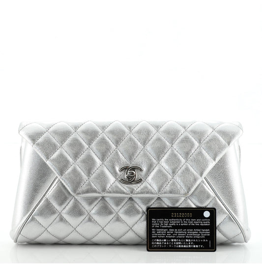 Fold Up Again Clutch Quilted Goatskin