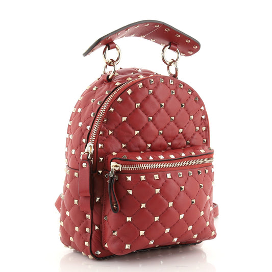 Rockstud Spike Backpack Quilted Leather Mini